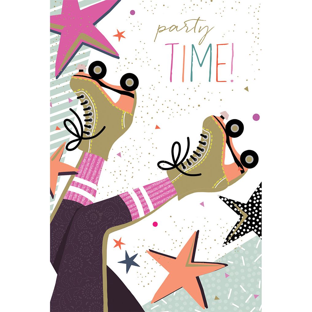 Roller-Skates Birthday Card Sara Miller