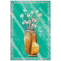 Pictura golf bag birthday card featuring a colorful golf bag illustration, perfect for celebrating golf enthusiasts.