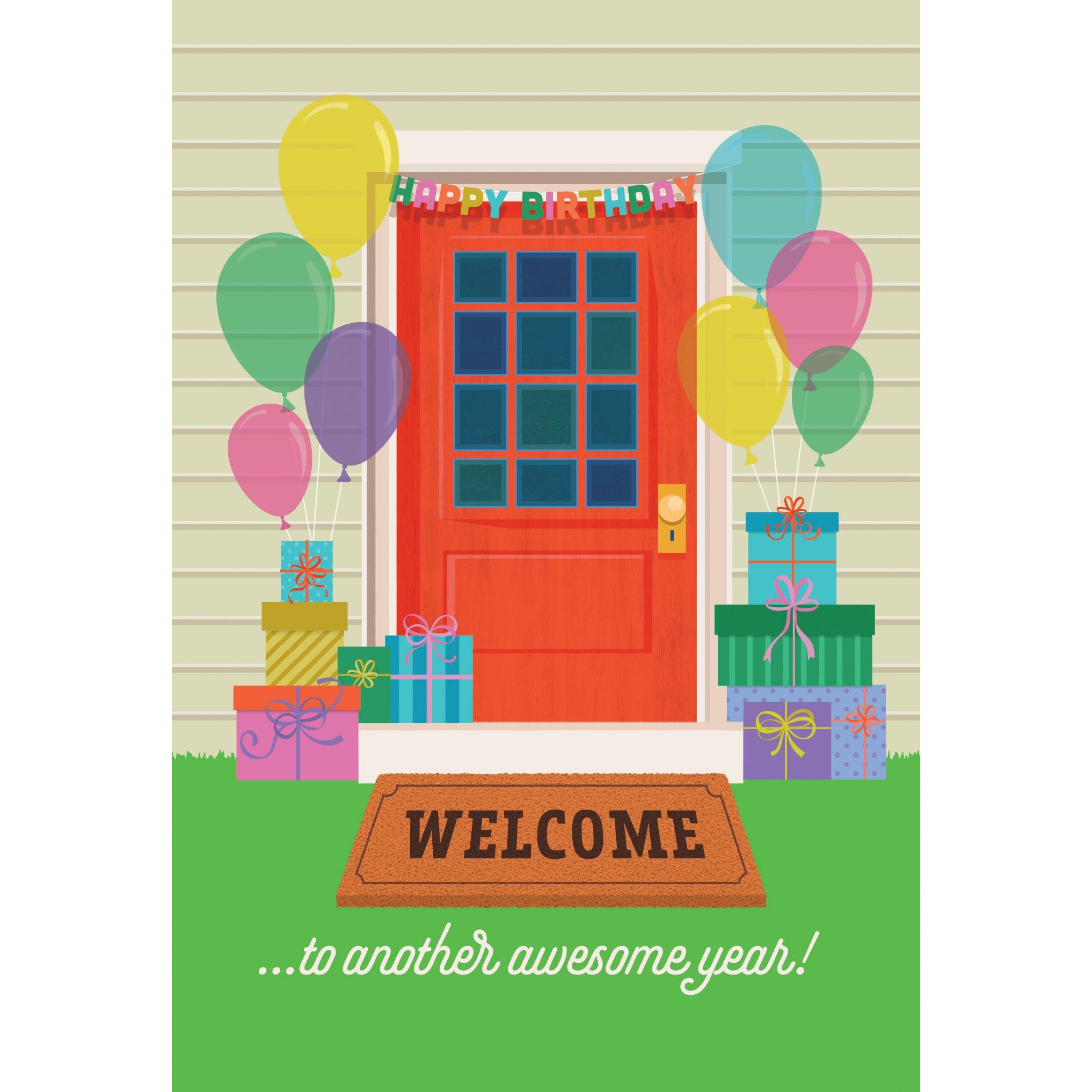 Welcome Mat Birthday Card