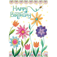 Pictura Blooming Bright Birthday Card with colorful floral design, perfect for celebrating special occasions.