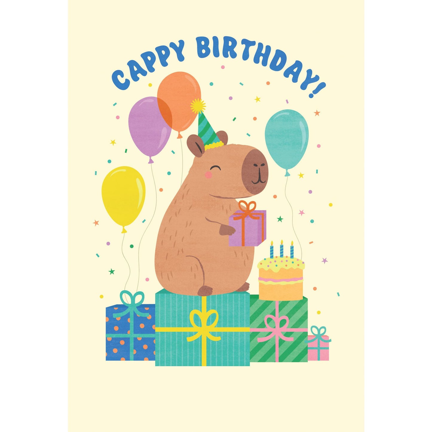 Capybara Birthday Card