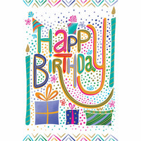 Colorful Fiesta-themed Happy Birthday card by Pictura, featuring festive designs and cheerful birthday messages.