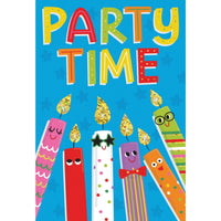 Colorful birthday card featuring party candles and festive design, from Pictura's Party Time Candles collection.