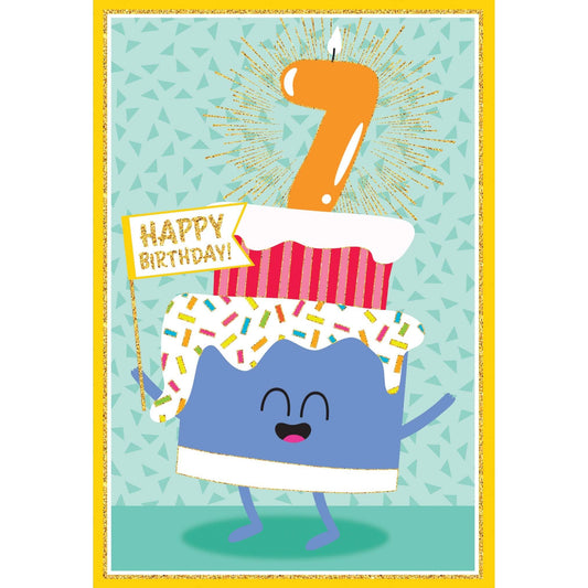 Pictura 7th Cake birthday card from Everyday Cards collection, featuring colorful cake illustration and festive design.