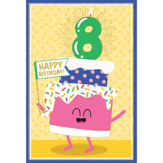 Pictura 8th Cake birthday card from the Everyday Cards collection, featuring colorful cake illustration and celebratory design.