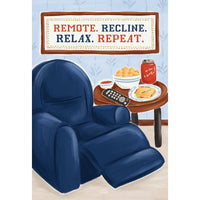 Pictura Recliner Birthday Card for Father featuring a cozy recliner illustration, perfect for celebrating dad's special day.