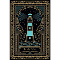 Pictura Lighthouse Birthday Card for Father featuring a nautical lighthouse scene, perfect for celebrating dad's special day.