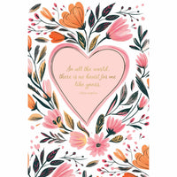 Pictura floral heart birthday card featuring colorful flowers and the message "One I love" on the front.
