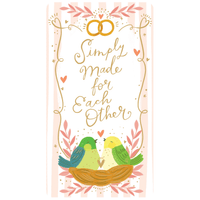 Pictura Made For Each Other Money Card Holder for wedding, elegant everyday card holder with decorative design and card slots.
