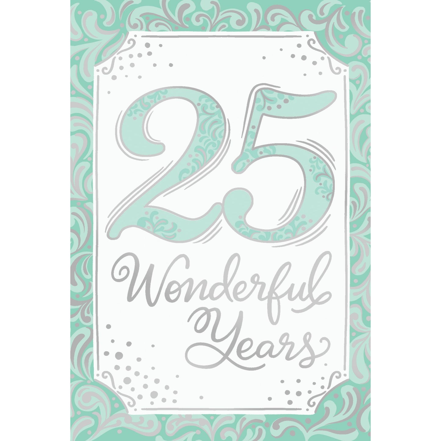 25 Wonderful Years Anniversary Card