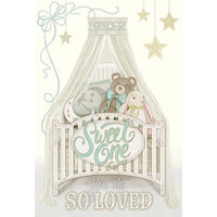 Pictura Bassinette Scene Baby Card from Everyday Cards collection, featuring a charming baby-themed illustration.