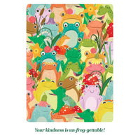 Pictura Frogs Thank You Card from All featuring colorful frog illustrations on a cheerful greeting card.