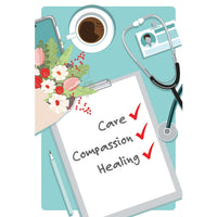 Pictura thank you doctor clipboard card featuring a professional design, perfect for expressing appreciation to healthcare professionals.