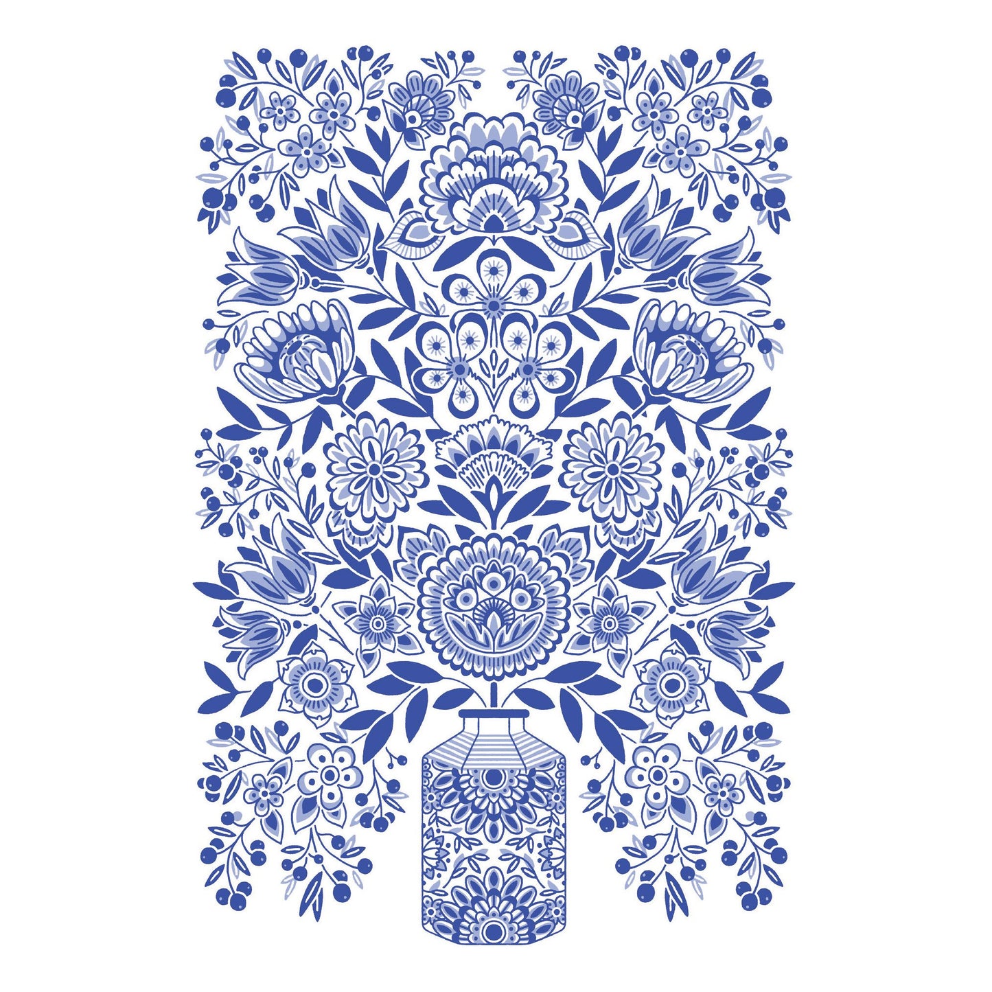 Delft Vase Blank Note Card