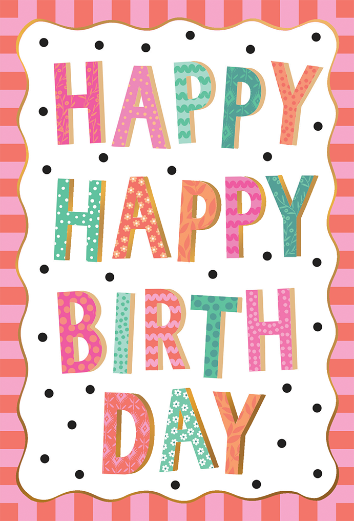 Happy Birthday Text Birthday Card