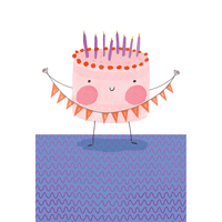 Cute Cake Birthday Card from Cardmore featuring colorful cake illustration, perfect for celebrating birthdays.