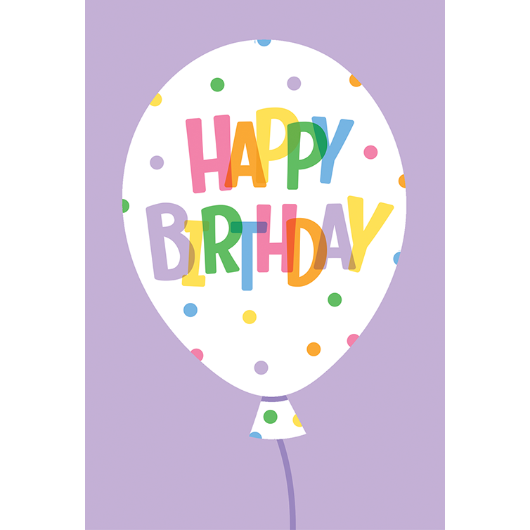 Celebrate Balloon Birthday Card Confetti