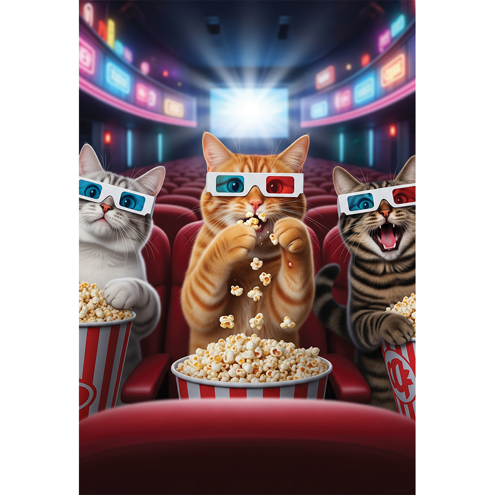Theater Cats Birthday Card Lenticular
