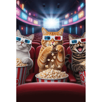 Pictura Theater Cats birthday card featuring colorful lenticular design with playful feline characters on an everyday card.