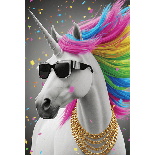 Colorful unicorn birthday card from Pictura featuring a lenticular design, perfect for celebrating special occasions.