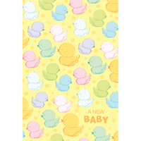Colorful ducks baby greeting card from Cardmore featuring bright, playful duck illustrations for everyday occasions.
