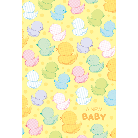 Colorful ducks baby greeting card from Cardmore featuring bright, playful duck illustrations for everyday occasions.