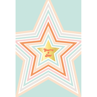 Shooting Star Congratulations Card with confetti design from Cardmore, featuring a festive and celebratory style for special occasions.