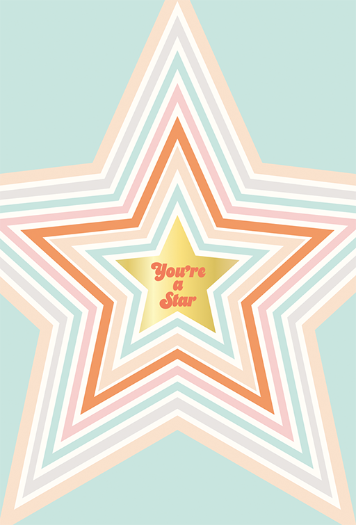 Shooting Star Congratulations Card Confetti