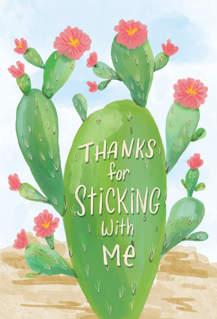 Sticking With Me Friendship Card