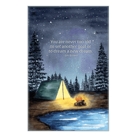 Adventure Awaits camping birthday card by Cardmore featuring outdoor camping scene and nature-inspired design.