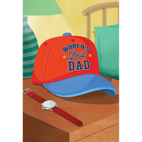 Pictura Greatest Dad Hat birthday card featuring a fun illustrated dad hat design, perfect for Father's Day celebrations.