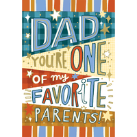 Pictura Father birthday card featuring "One of My Favorite Parents" message, designed for celebrating dads on special occasions.