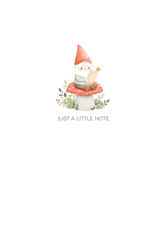 Gnome Blank Note Card