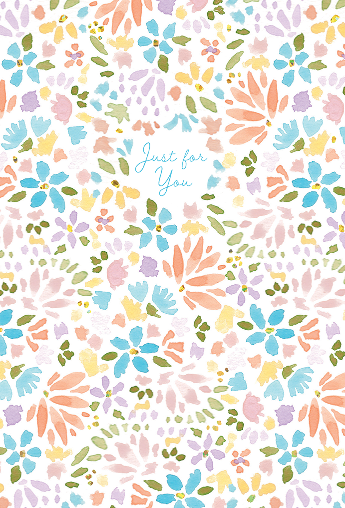Floral Just for You Blank Note Card