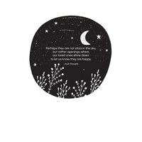 Moon Sympathy Card from Cardmore featuring a serene moon illustration, designed for heartfelt condolence messages.
