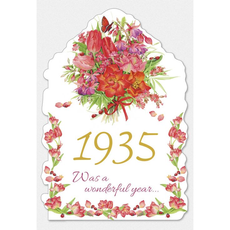 1935 Tulips Year Of Birth Birthday Cards