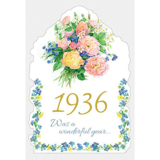 Pictura Year of Birth 1936 card featuring a vintage design and bold "1936" text, suitable for celebrating birth years.