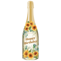 Sunflowers Birthday Champagne Sound Card