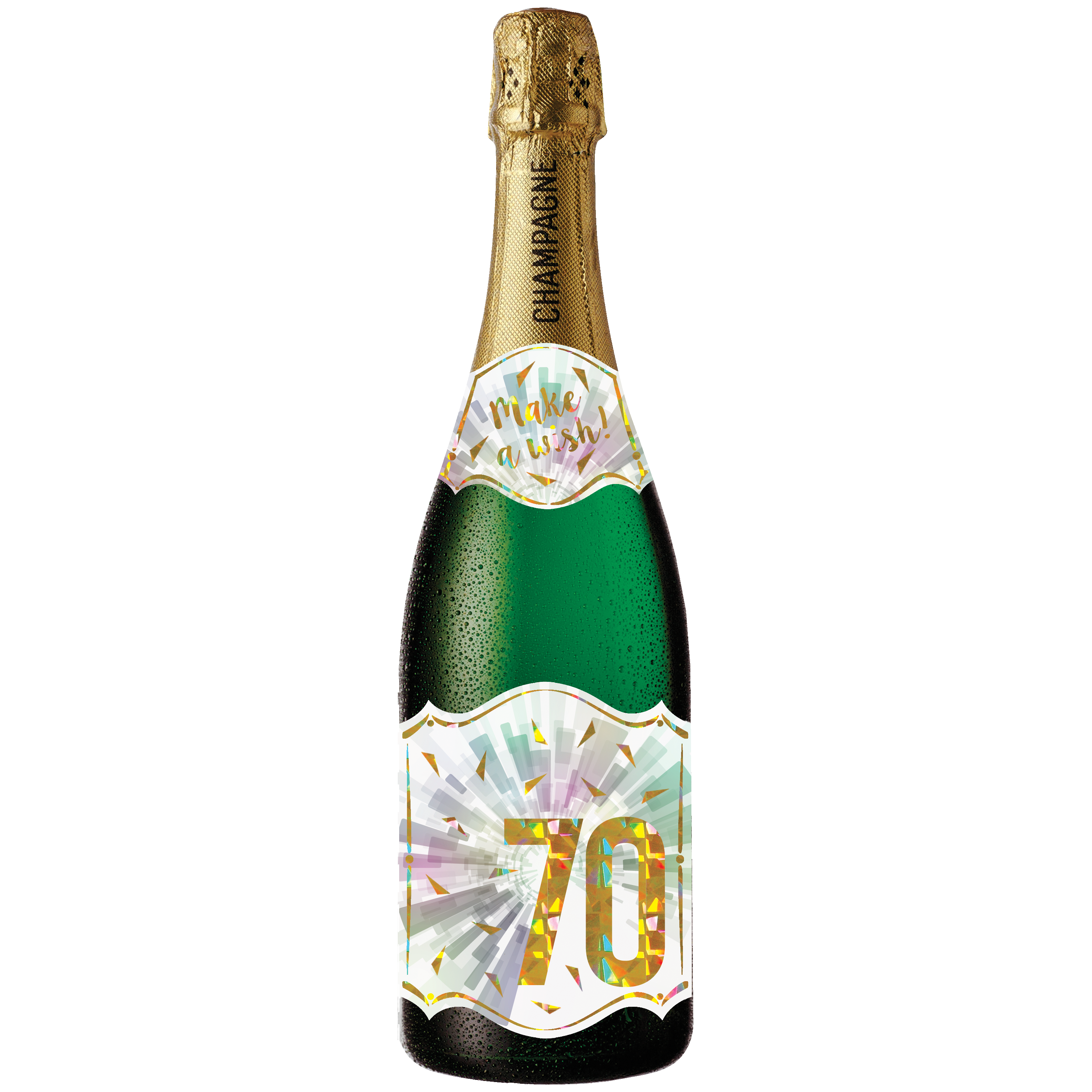 70th Birthday Champagne Sound Card - Cardmore