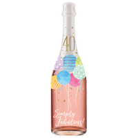 40th Simply Fabulous Birthday Champagne sound Card