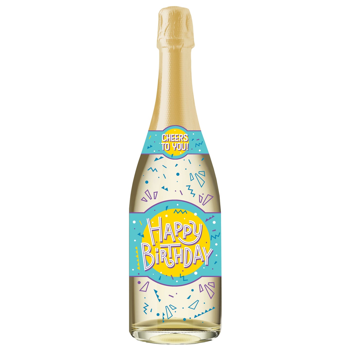 Retro Happy Birthday Champagne sound Card