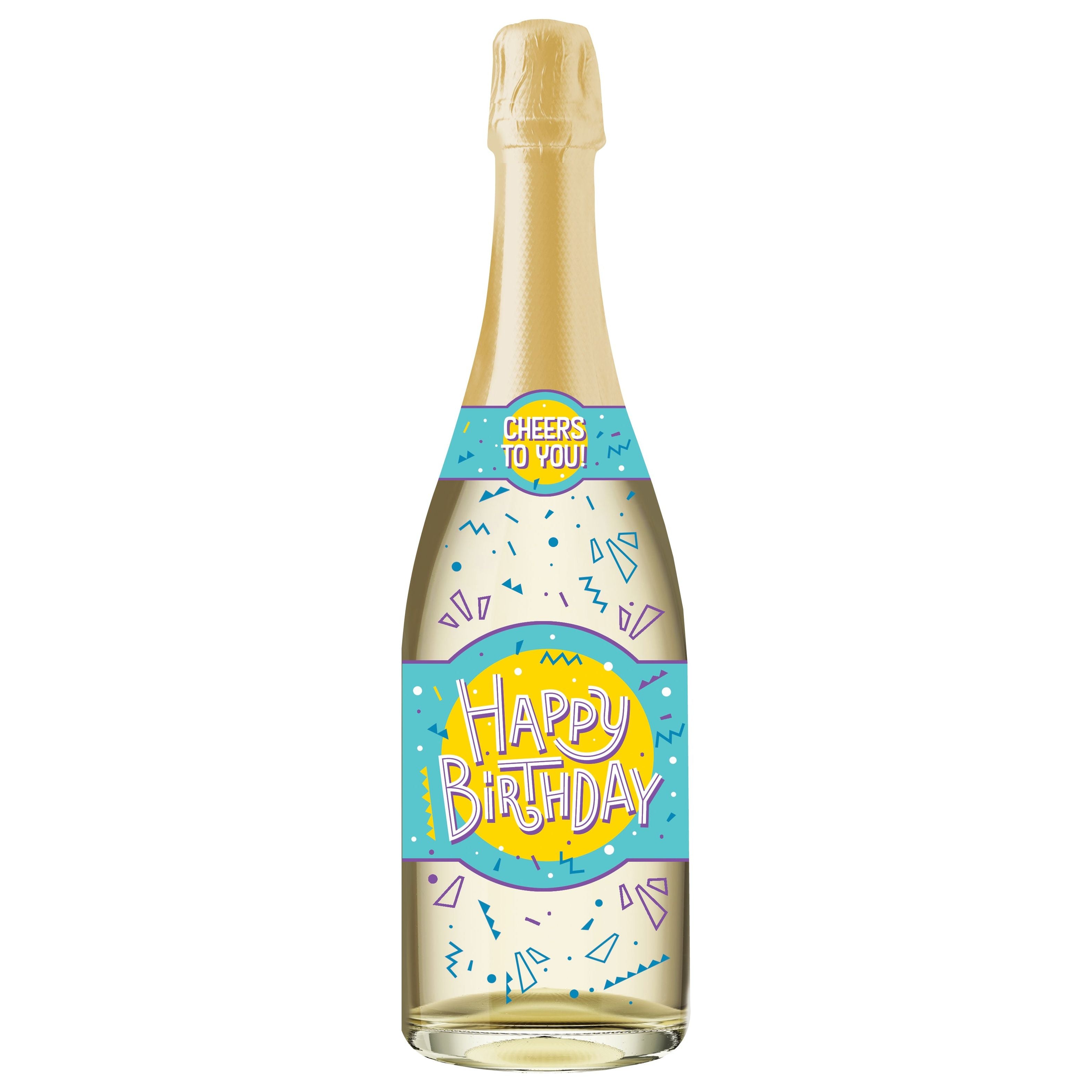 Retro Happy Birthday Champagne sound Card