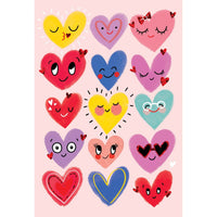 Pictura smiling hearts Valentine's Day card featuring colorful heart illustrations and a cheerful message for the holiday