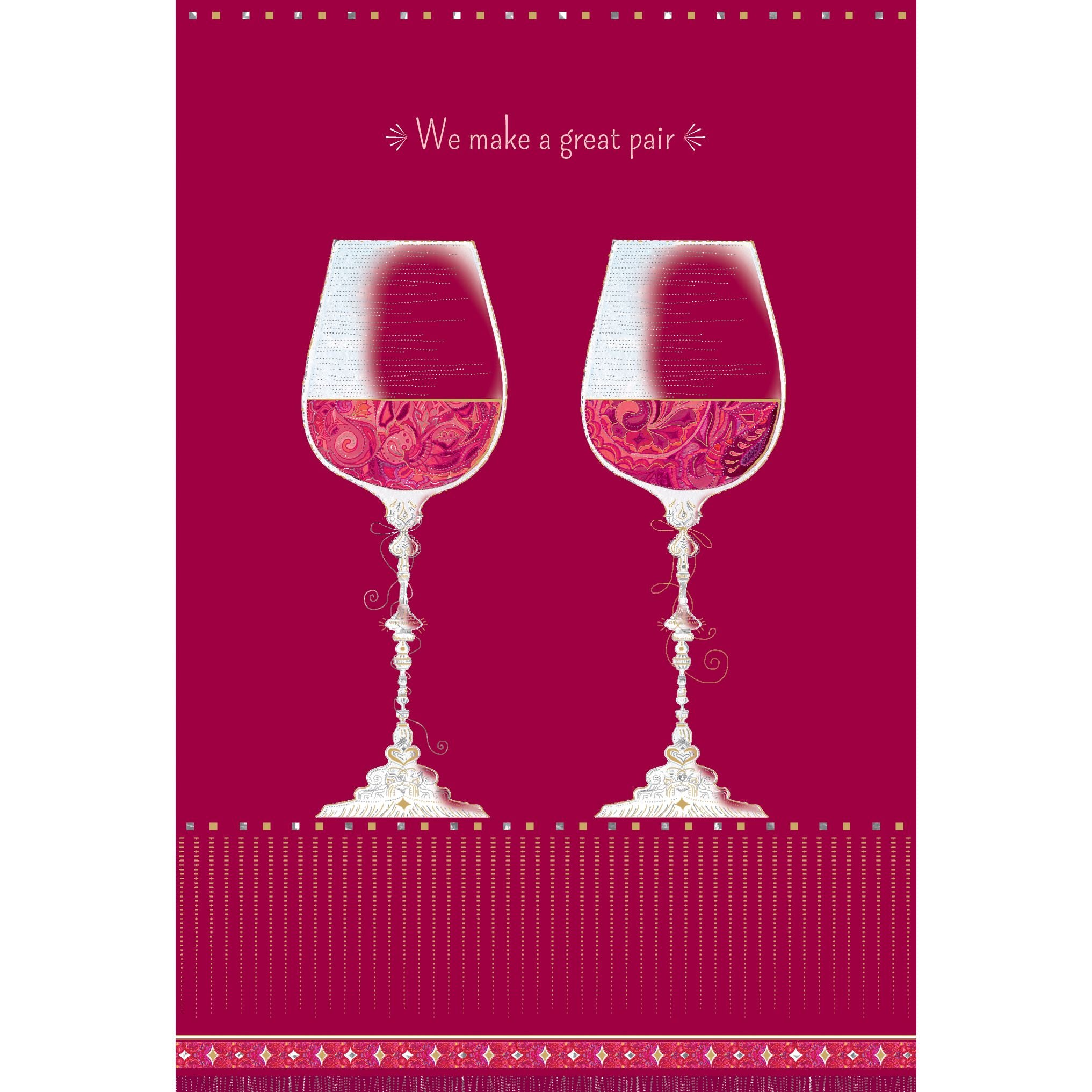 Wine Glasses Valentine's Day Card