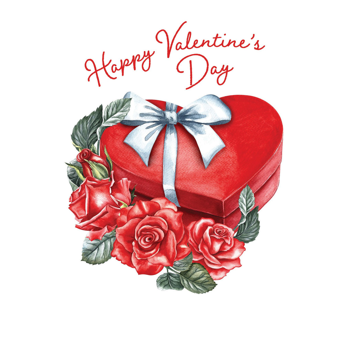 Pictura Valentine's Day card featuring a heart-shaped box design