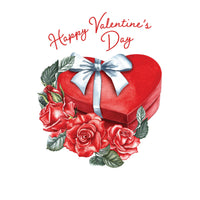 Pictura Valentine's Day card featuring a heart-shaped box design