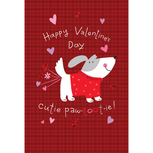 Pictura Paw-Toot-ie Valentine's Day card for son with cute paw print design