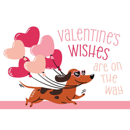 Pictura Dachshund Valentine’s Day card for granddaughter with cute dog design