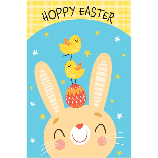 Easter Bunny and chicks illustration on Pictura Bunny & Chicks Easter Card featuring festive spring design.