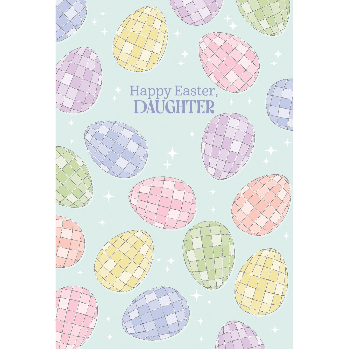 Disco Eggs Easter Card Daughter